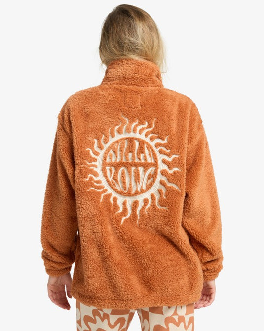 Billabong Women's Bring The Sun Full Zip Fleece Sunburnt EBJPF00120-CLT0