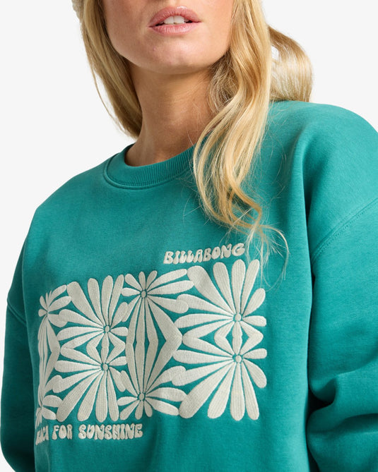 Billabong Women's Alvarado Sweatshirt Evergreen EBJSF00190-EVG