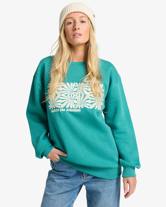 Billabong Women's Alvarado Sweatshirt Evergreen EBJSF00190-EVG