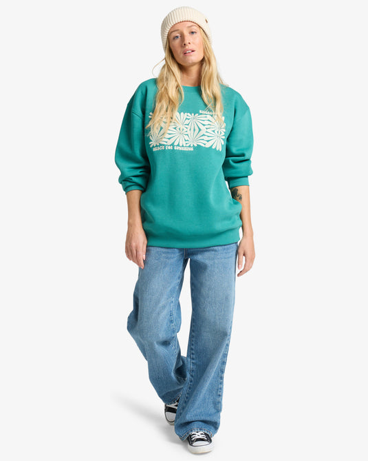 Billabong Women's Alvarado Sweatshirt Evergreen EBJSF00190-EVG