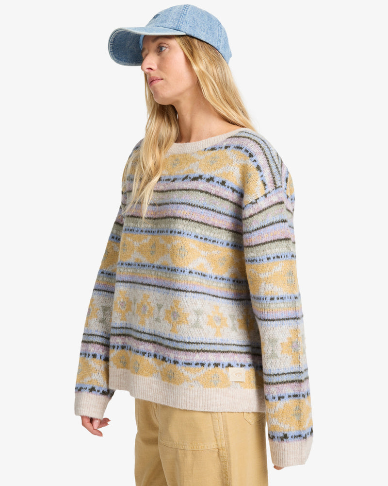 Load image into Gallery viewer, Billabong Women's Camp Sweatshirt Whitecap EBJSW00134-WCP
