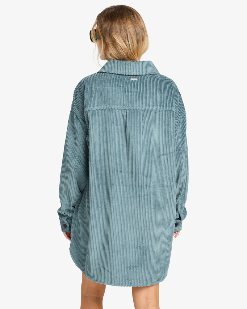 Load image into Gallery viewer, Billabong Women's Winter Ocean Shirt Dress Slate Blue EBJWD00149-SLB
