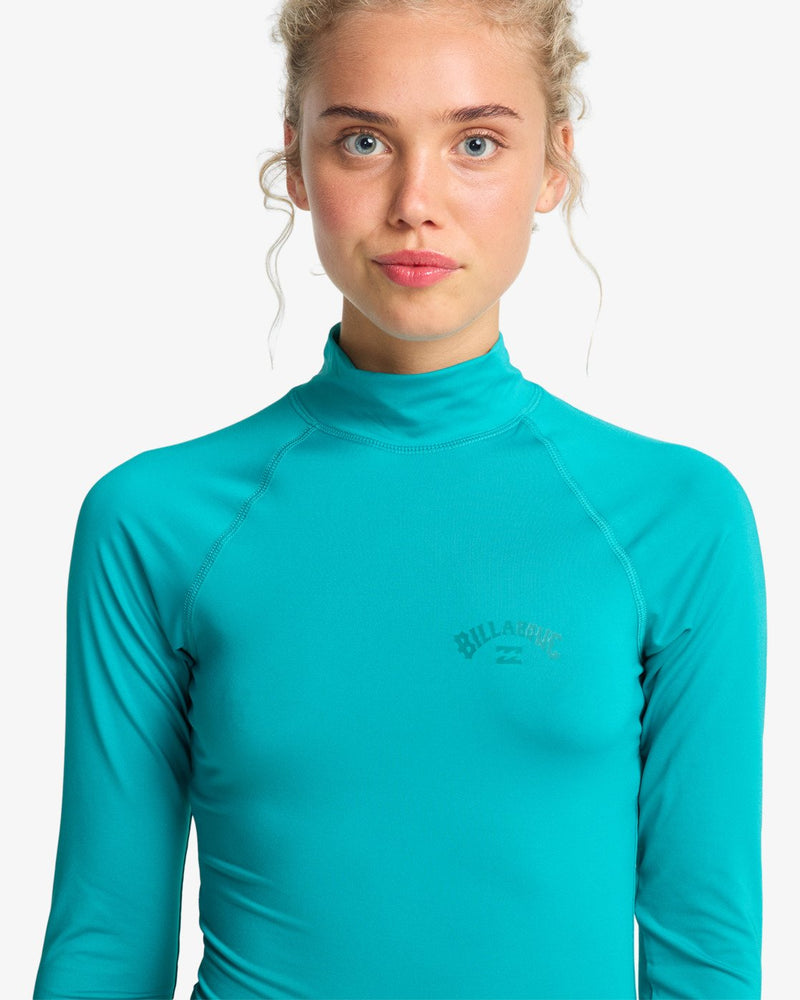 Load image into Gallery viewer, Billabong Women&#39;s Tropic Surf Long Sleeve UPF 50 T-Shirt Blue EBJWR03014-BNW0
