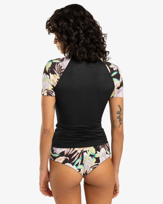 Billabong Women's Surf Capsule Short Sleeves Surf T-Shirt Black Multi EBJWR03027_BML