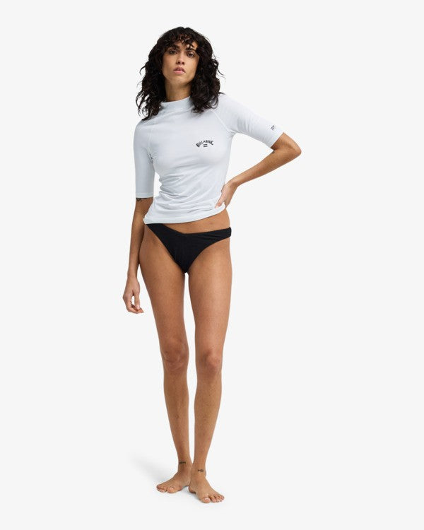 Load image into Gallery viewer, Billabong Women's Tropical Surf Short Sleeve UV Rash Vest White EBJWR03041-WHT
