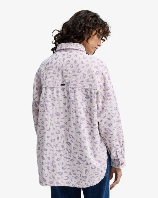 Billabong Women's Stoked On You Long Sleeve Shirt Violet Ice EBJWT00120-VIC