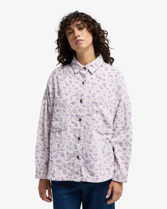 Billabong Women's Stoked On You Long Sleeve Shirt Violet Ice EBJWT00120-VIC