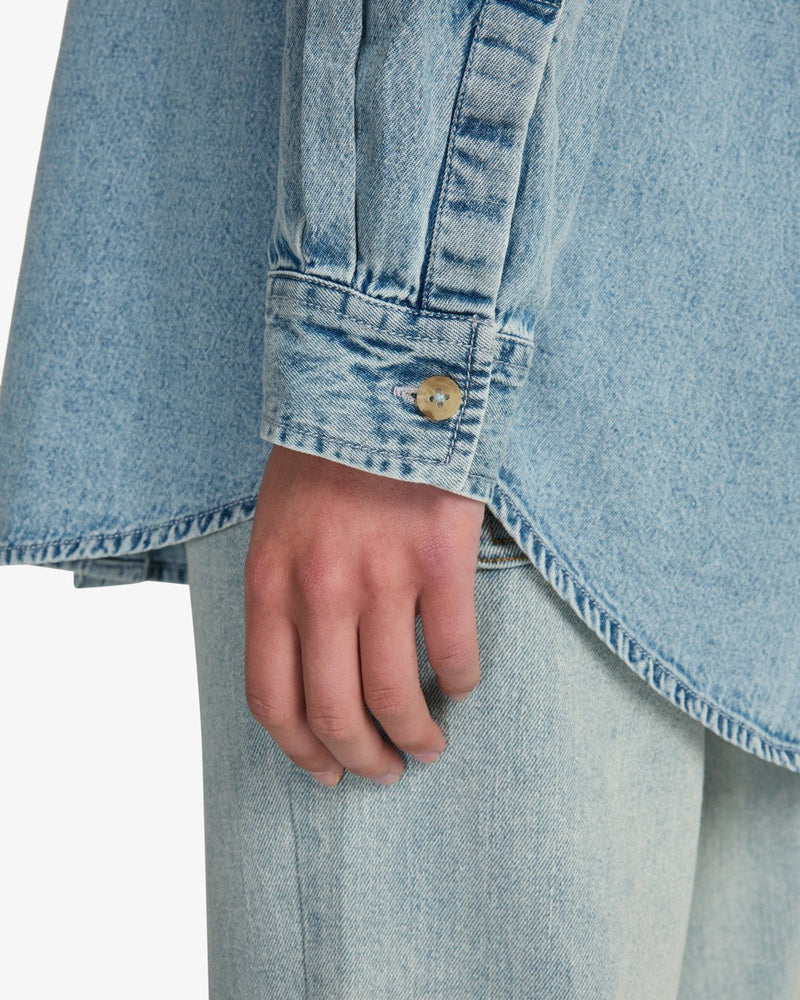 Load image into Gallery viewer, Billabong Women's Down The Coast Long Sleeve Shirt Washed Blue EBJWT00122-BLB0
