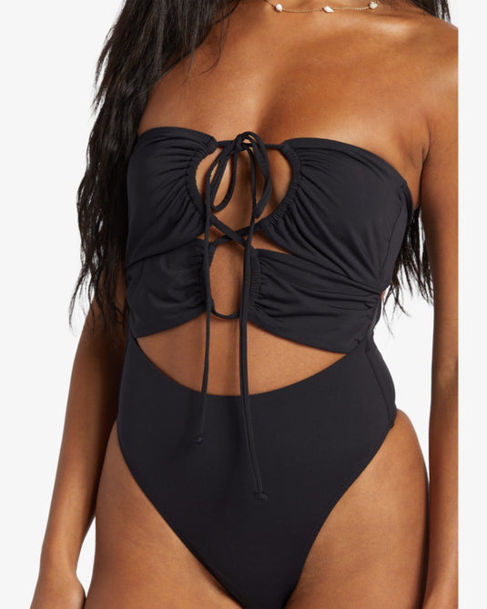 Billabong Women's Sol Searcher One Piece Swimsuit Black Pebble EBJX100105-BPB