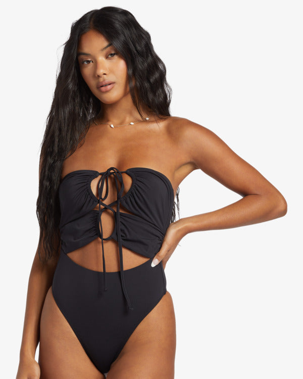 Load image into Gallery viewer, Billabong Women's Sol Searcher One Piece Swimsuit Black Pebble EBJX100105-BPB
