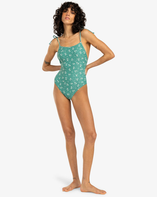 Billabong Women's In The Green Lena One Piece Swimsuit Island Green EBJX100109_IGN