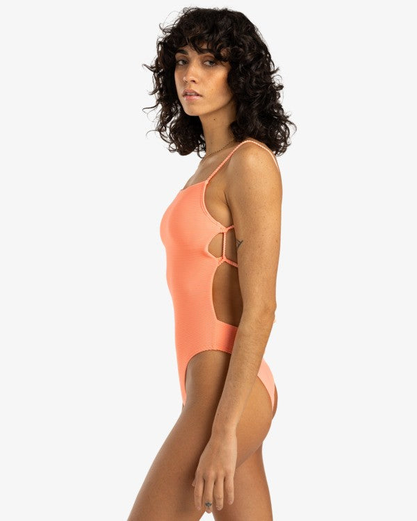 Load image into Gallery viewer, Billabong Women&#39;s Tanlines Eva One Piece Swimsuit Peach Tart EBJX100111_MFQ0
