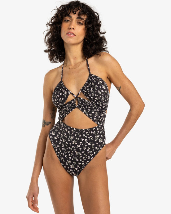 Billabong Women's Shadow Tropic One Piece Reversible Swimsuit Multi EBJX100114_MUL