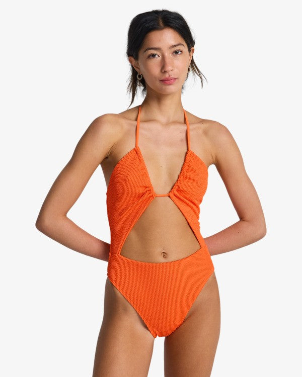 Load image into Gallery viewer, Billabong Women's High Salty One Piece Swimsuit Fusion Orange EBJX100115-NKM0

