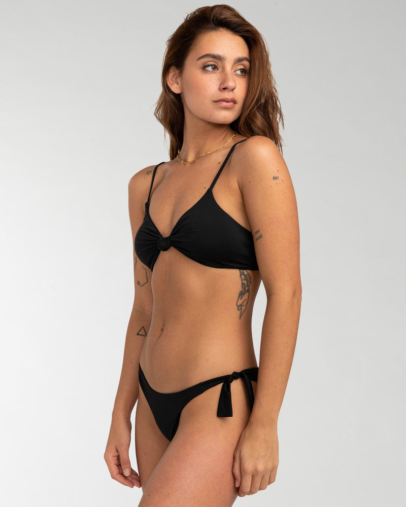 Load image into Gallery viewer, Billabong Women&#39;s Sol Searcher Triangle Bikini Top Black Pebble EBJX300106-BPB
