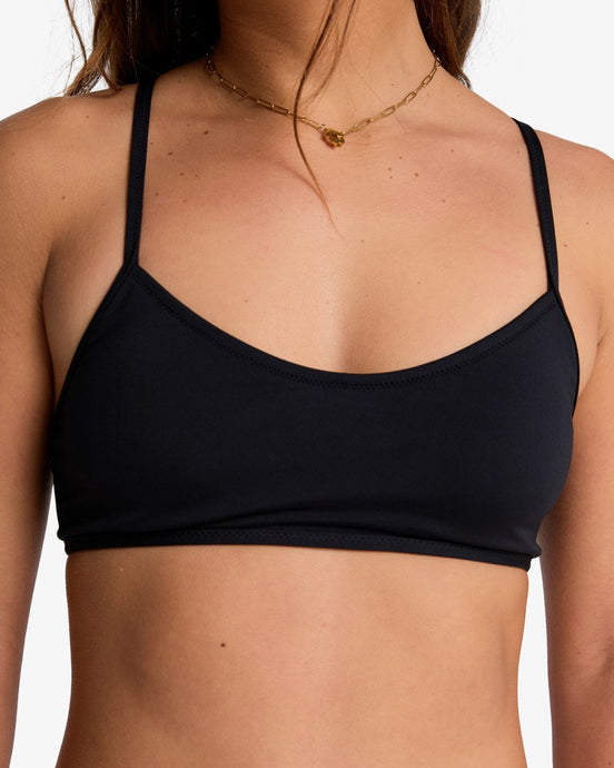 Billabong Women's Sol Searcher Full Coverage Bikini Top Black Pebble EBJX300119_BPB