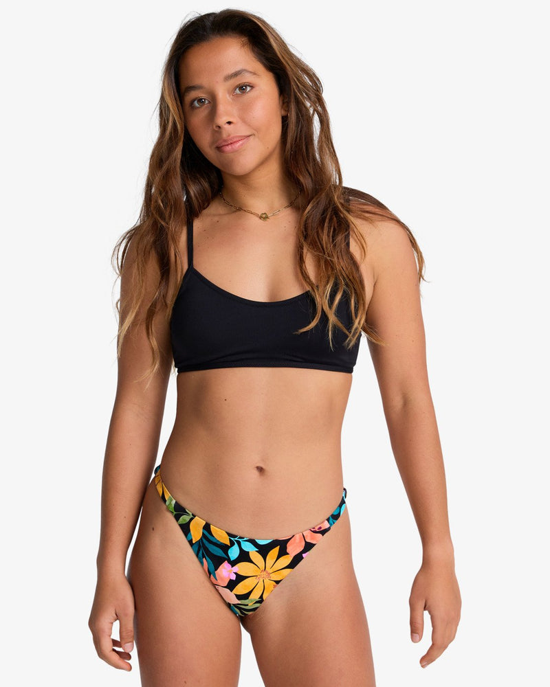 Load image into Gallery viewer, Billabong Women&#39;s Sol Searcher Full Coverage Bikini Top Black Pebble EBJX300119_BPB
