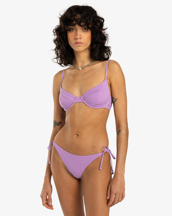 Billabong Women's Sol Searcher Medium Coverage Bikini Top Prism Violet EBJX300123_PRV