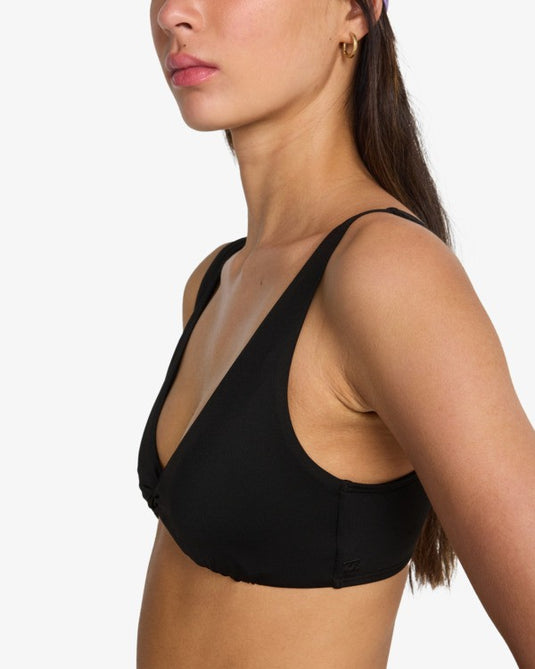 Billabong Women's Searcher Twist Tank Bikini Top Black Pebble EBJX300131-BPB