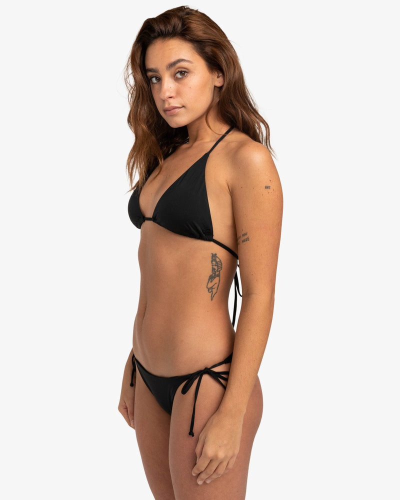 Load image into Gallery viewer, Billabong Women&#39;s Sol Searcher Tropic Tie Side Bikini Bottoms Black Pebble EBJX400100_BPB
