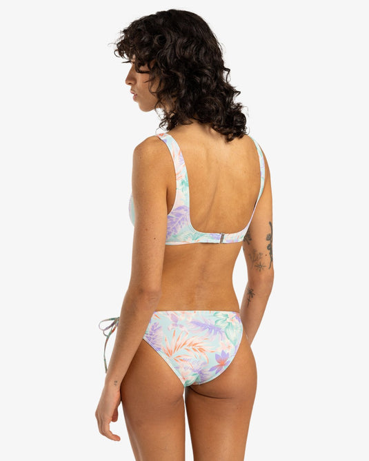 Billabong Women's Wave Haze Medium Coverage Bikini Bottoms Coastal Blue EBJX400137-CBL