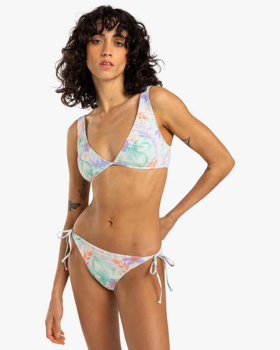 Billabong Women's Wave Haze Medium Coverage Bikini Bottoms Coastal Blue EBJX400137-CBL