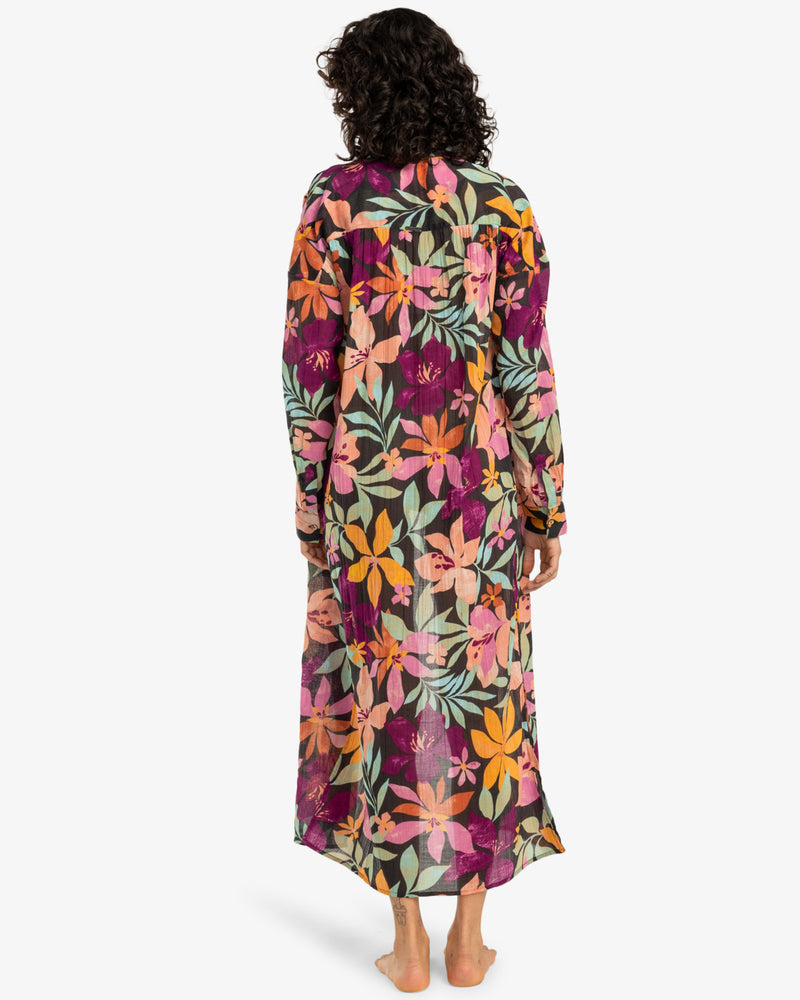 Load image into Gallery viewer, Billabong Women&#39;s Daylight Beach Shirt Night Tropical EBJX603000-BQT0
