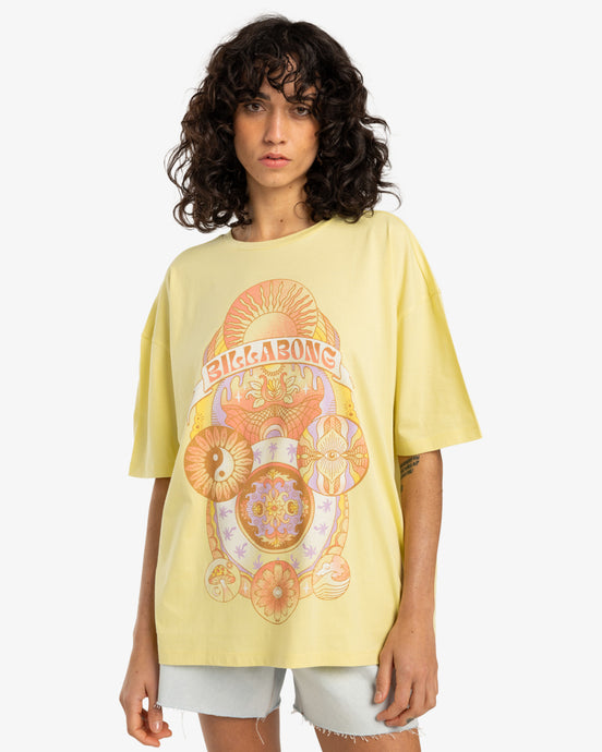 Billabong Women's Surf Mandala Short Sleeves T-Shirt Sunspell EBJZT00405-YFJ0