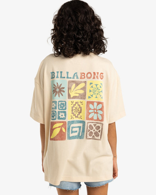 Billabong Women's Brand New Day Short Sleeves T-Shirt Whitecap EBJZT00414-WCP