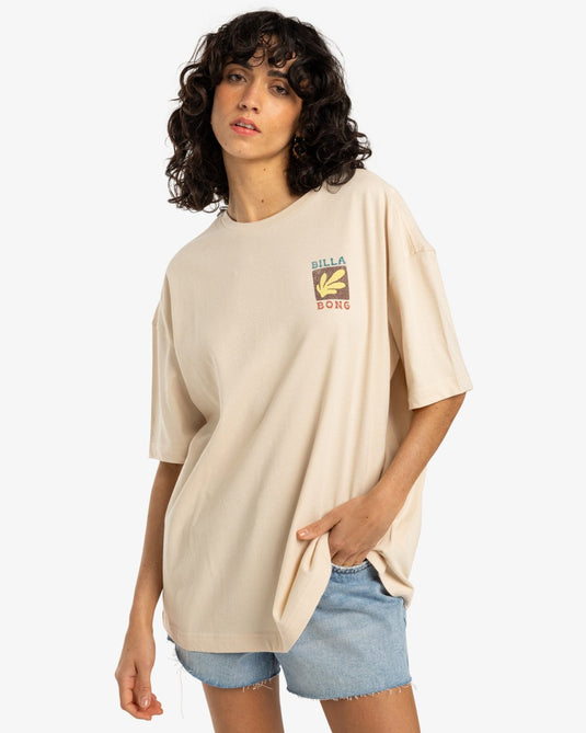 Billabong Women's Brand New Day Short Sleeves T-Shirt Whitecap EBJZT00414-WCP