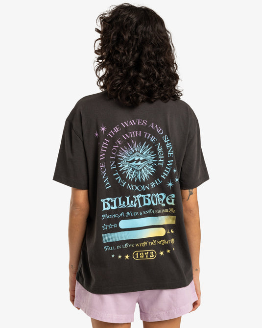 Billabong Women's Best Session Short Sleeves T-Shirt Off Black EBJZT00421-KTA0