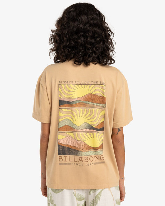 Billabong Women's Sun Phased Short Sleeves T-Shirt Khaki EBJZT00423-TZJ0