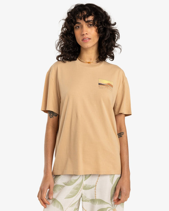 Billabong Women's Sun Phased Short Sleeves T-Shirt Khaki EBJZT00423-TZJ0