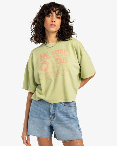 Billabong Women's Sol Surf T-Shirt Pistachio EBJZT00428-GFM0