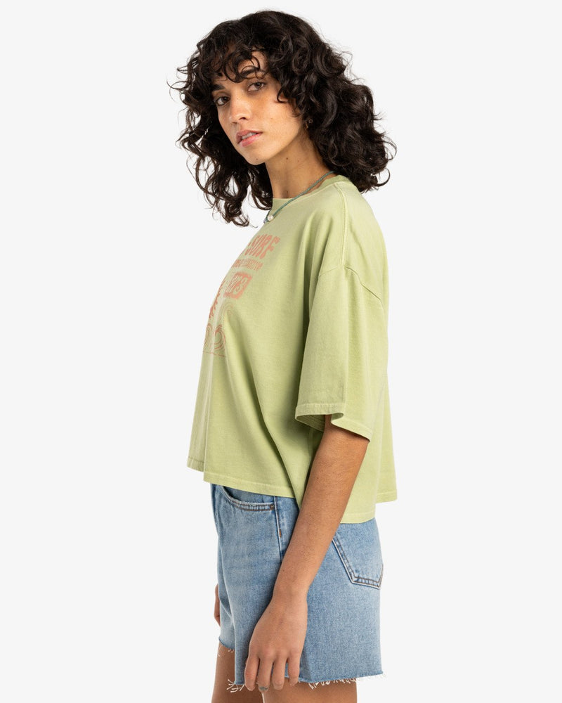 Load image into Gallery viewer, Billabong Women&#39;s Sol Surf T-Shirt Pistachio EBJZT00428-GFM0
