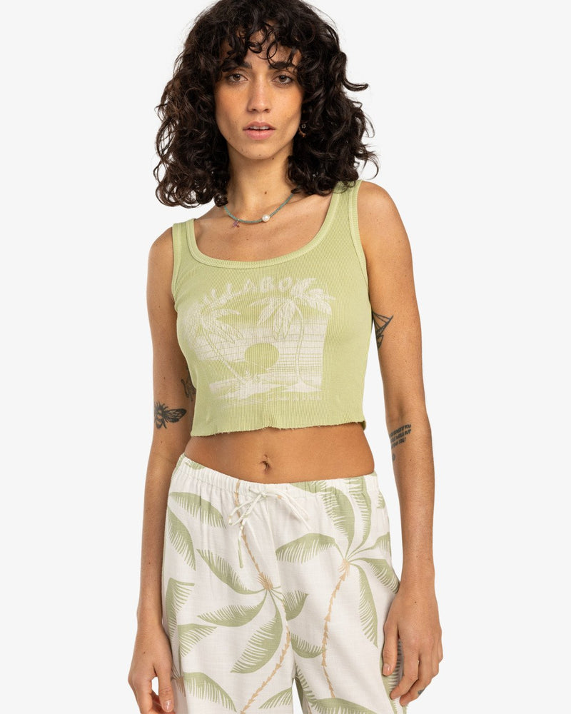 Load image into Gallery viewer, Billabong Women&#39;s Nice Feelings Tank Top Pistachio EBJZT00439-GFM0
