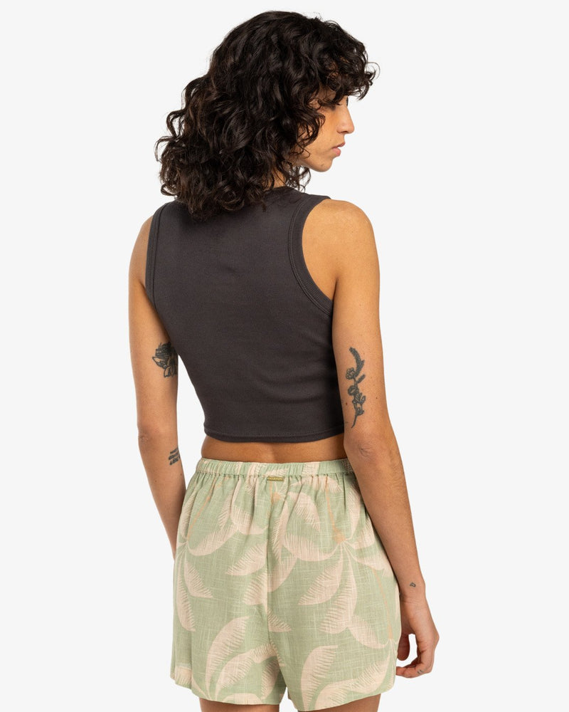 Load image into Gallery viewer, Billabong Women&#39;s Sun Up Tank Top Off Black EBJZT00441-OFB
