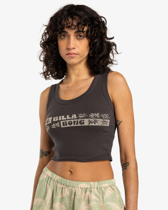 Billabong Women's Sun Up Tank Top Off Black EBJZT00441-OFB