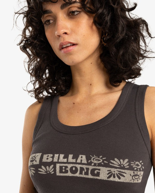 Billabong Women's Sun Up Tank Top Off Black EBJZT00441-OFB