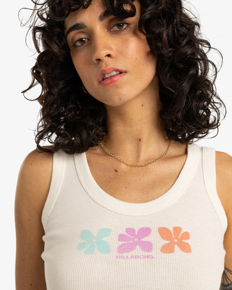 Load image into Gallery viewer, Billabong Women&#39;s Block Party Tank Top Salt Crystal EBJZT00442-SCS
