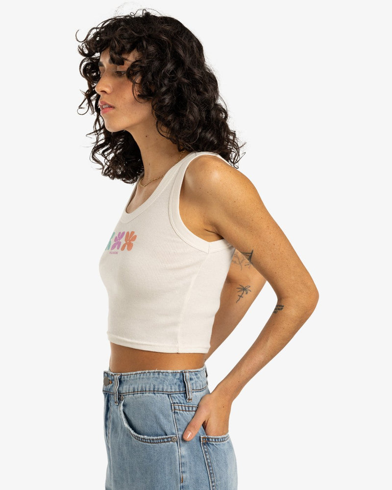 Load image into Gallery viewer, Billabong Women&#39;s Block Party Tank Top Salt Crystal EBJZT00442-SCS
