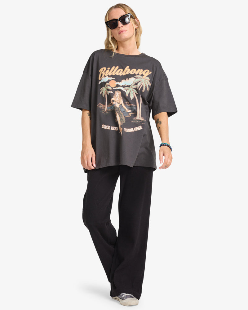 Load image into Gallery viewer, Billabong Womens&#39; My Sunny Girl Short Sleeve T-Shirt Off Black EBJZT00477-OFB
