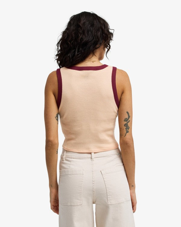 Load image into Gallery viewer, Billabong Women's Nice &amp; Easy Vest Top Soft Peach EBJZT00562-MEF0
