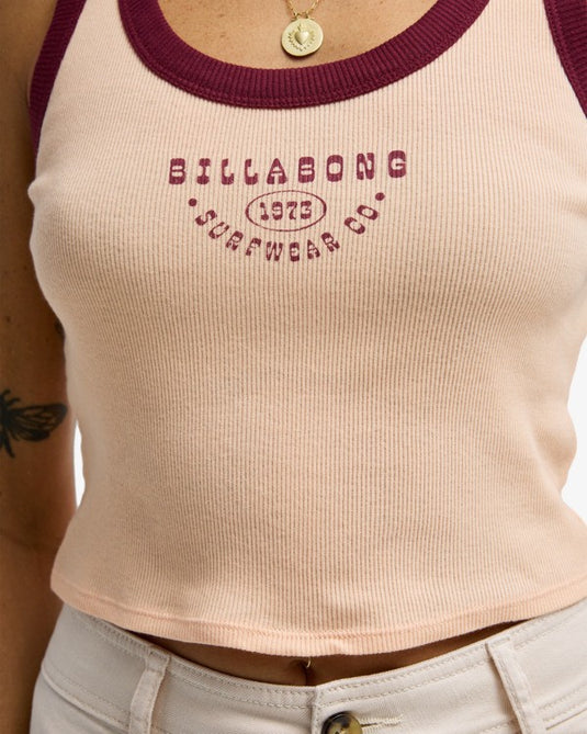 Billabong Women's Nice & Easy Vest Top Soft Peach EBJZT00562-MEF0
