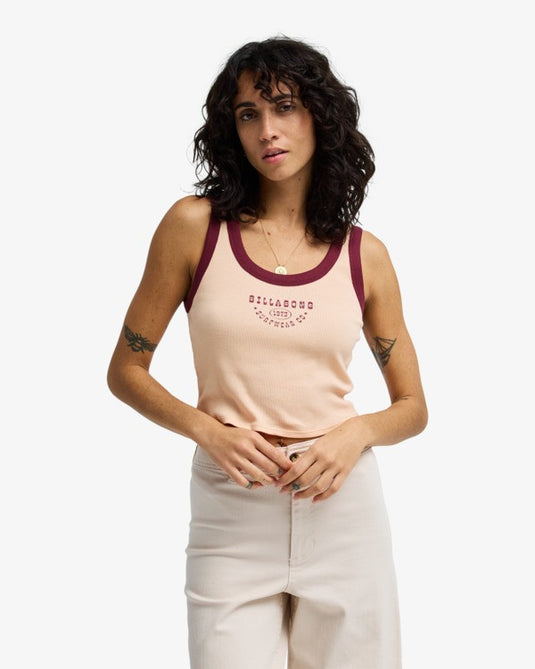 Billabong Women's Nice & Easy Vest Top Soft Peach EBJZT00562-MEF0