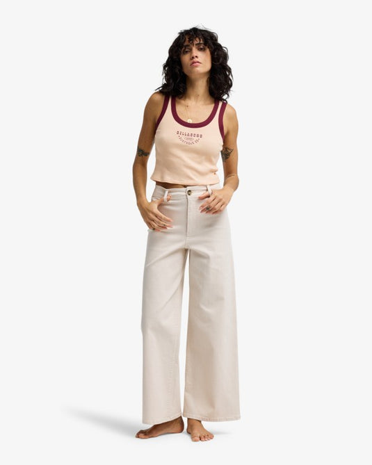 Billabong Women's Nice & Easy Vest Top Soft Peach EBJZT00562-MEF0