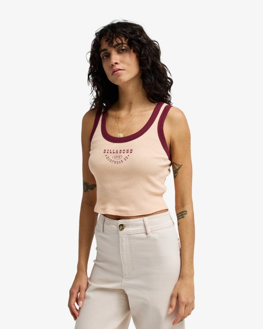 Billabong Women's Nice & Easy Vest Top Soft Peach EBJZT00562-MEF0