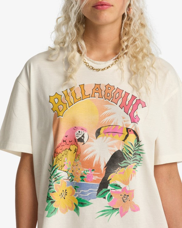Load image into Gallery viewer, Billabong Women's Birds Of Paradise T-Shirt Salt Crystal EBJZT00576-SCS
