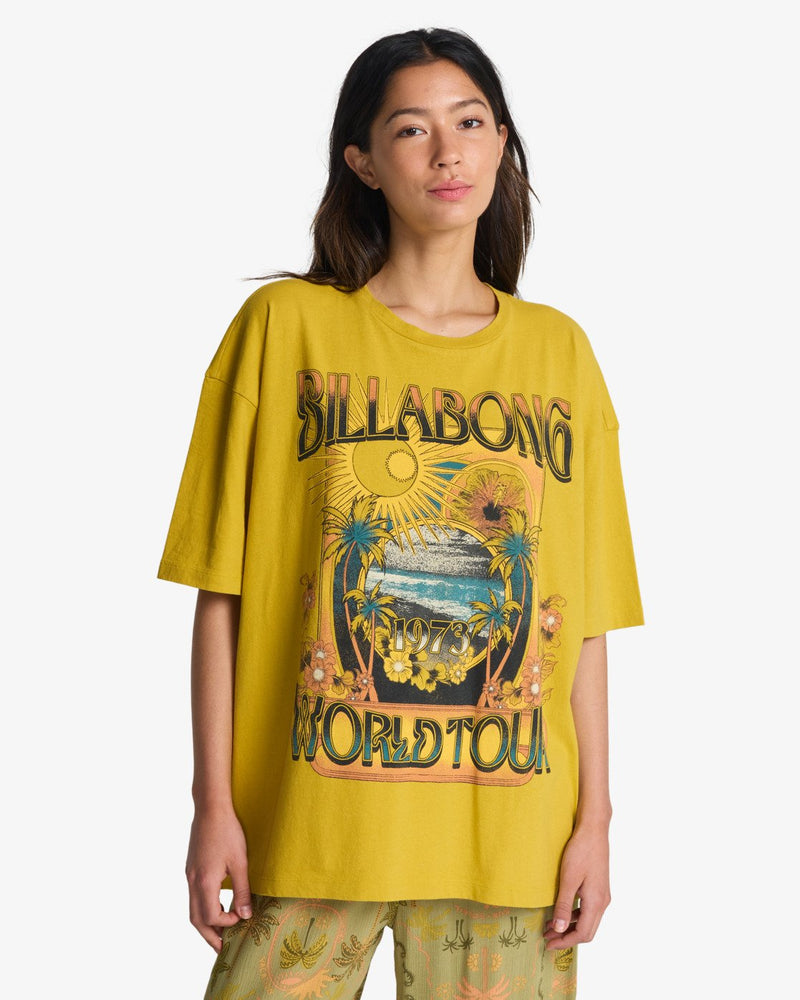 Load image into Gallery viewer, Billabong Women's Between Night &amp; Dawn T-Shirt Sulfur EBJZT00580-YKN0
