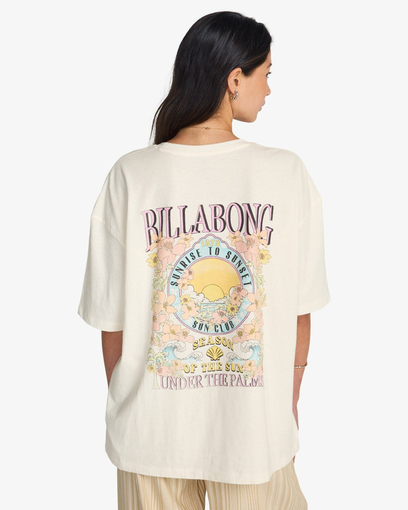 Load image into Gallery viewer, Billabong Women's Floral Rocker Short Sleeve T-Shirt Salt Crystal EBJZT00590-SCS
